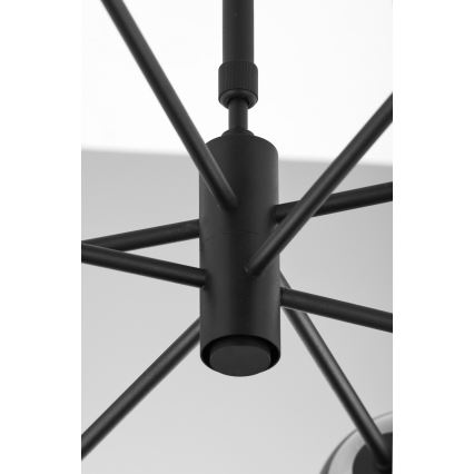 Jupiter 1975 - Luster na šipci MOKA 4xGU10/10W/230V + 4xG9/10W/230V crna/sjajni hrom