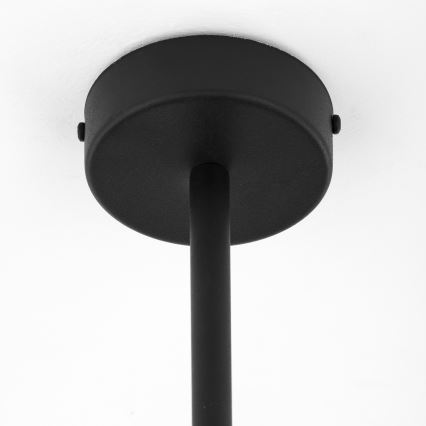 Jupiter 1975 - Luster na šipci MOKA 4xGU10/10W/230V + 4xG9/10W/230V crna/sjajni hrom