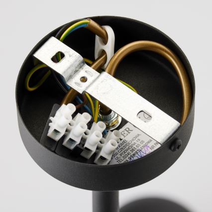 Jupiter 1975 - Luster na šipci MOKA 4xGU10/10W/230V + 4xG9/10W/230V crna/sjajni hrom