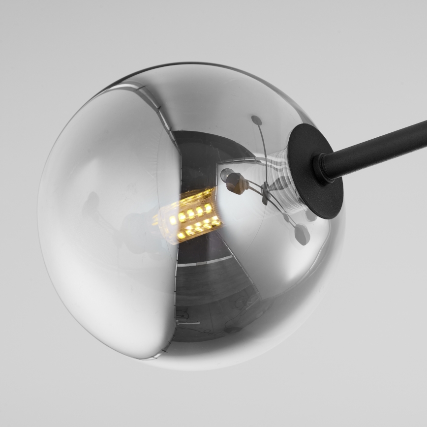 Jupiter 1975 - Viseći luster MOKA 4xGU10/10W/230V + 4xG9/10W/230V crno/sjajni krom