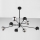 Jupiter 1975 - Viseći luster MOKA 4xGU10/10W/230V + 4xG9/10W/230V crno/sjajni krom