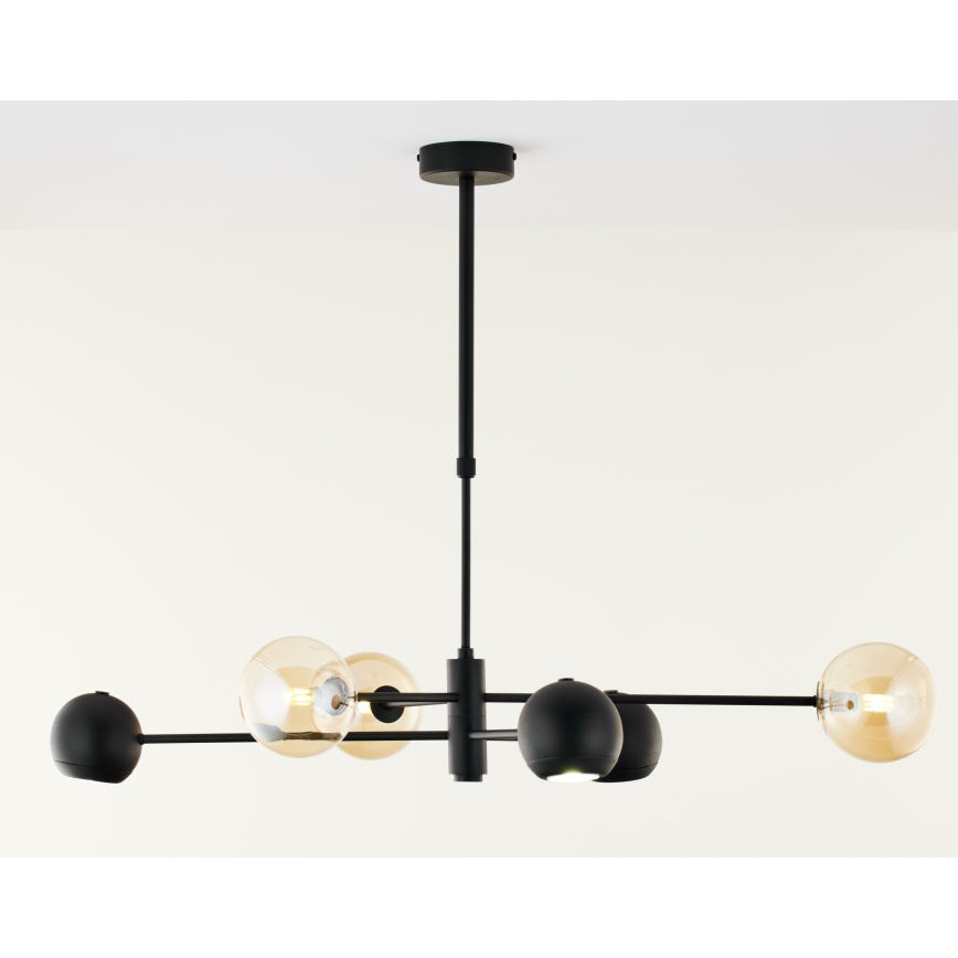 Jupiter 1993 - Viseći luster MOKA 3xGU10/10W/230V + 3xG9/10W/230V crno/bež