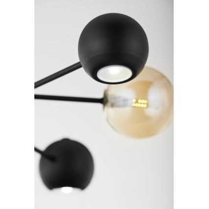 Jupiter 1993 - Viseći luster MOKA 3xGU10/10W/230V + 3xG9/10W/230V crno/bež
