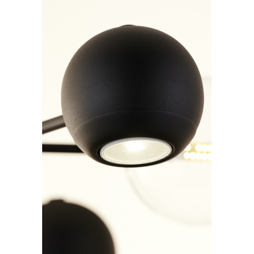 Jupiter 1993 - Viseći luster MOKA 3xGU10/10W/230V + 3xG9/10W/230V crno/bež