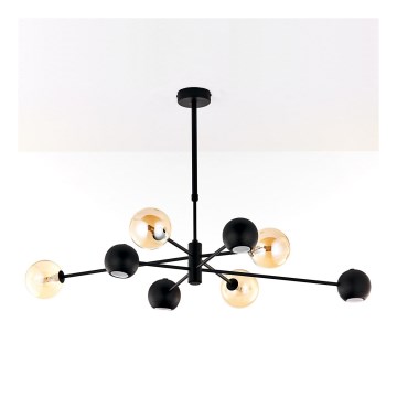 Jupiter 1994 - Luster na šipci MOKA 4xGU10/10W/230V + 4xG9/10W/230V crna/bež