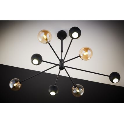 Jupiter 1994 - Luster na šipci MOKA 4xGU10/10W/230V + 4xG9/10W/230V crna/bež