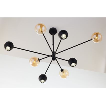 Jupiter 1994 - Luster na šipci MOKA 4xGU10/10W/230V + 4xG9/10W/230V crna/bež