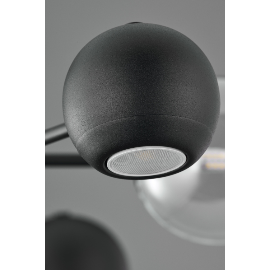 Jupiter 1995 - Viseći luster MOKA 3xGU10/10W/230V + 3xG9/10W/230V crno/prozirna