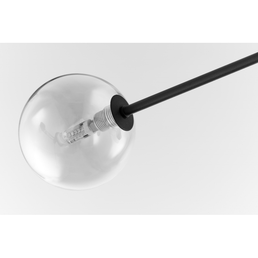 Jupiter 1996 - Viseći luster MOKA 4xGU10/10W/230V + 4xG9/10W/230V crno/prozirna