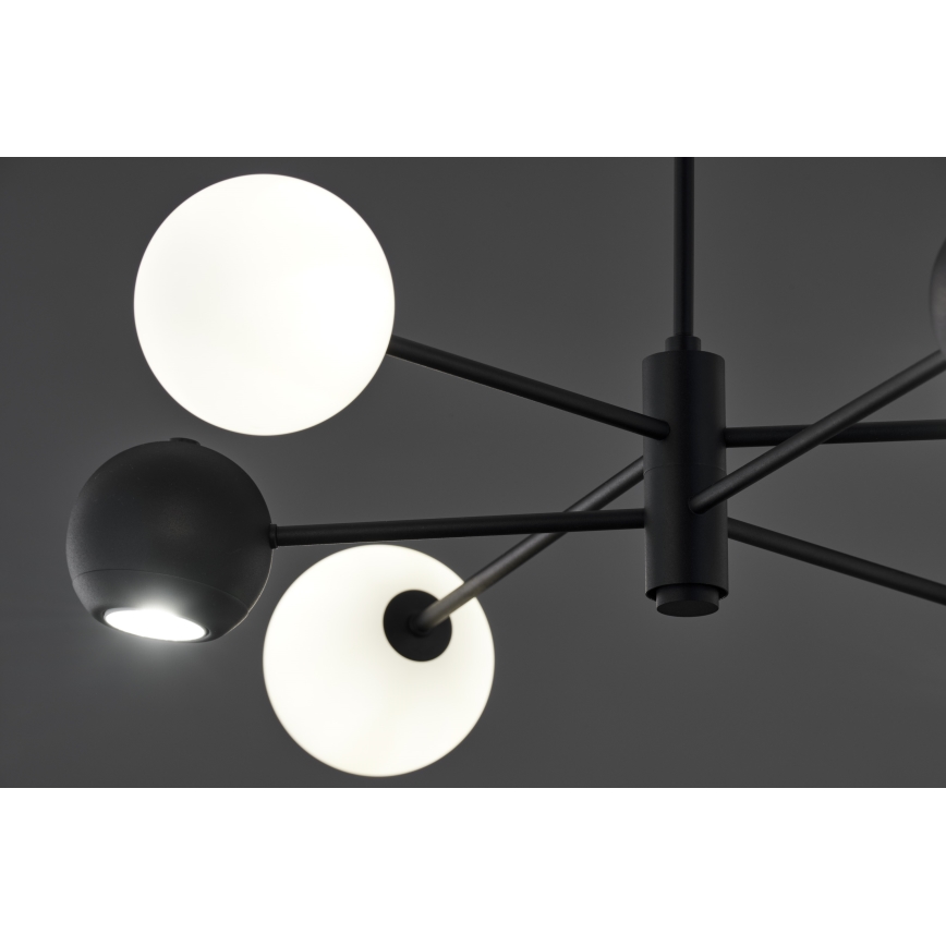Jupiter 1997 - luster na šipci MOKA 3xGU10/10W/230V + 3xG9/10W/230V crna/bela
