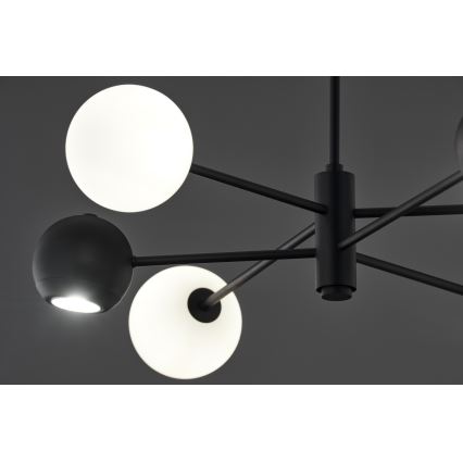 Jupiter 1997 - Viseći luster MOKA 3xGU10/10W/230V + 3xG9/10W/230V crno/bela