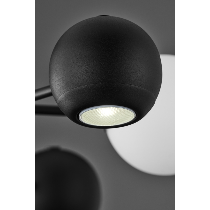 Jupiter 1997 - Viseći luster MOKA 3xGU10/10W/230V + 3xG9/10W/230V crno/bela