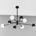 Jupiter 1998 - Viseći luster MOKA 4xGU10/10W/230V + 4xG9/10W/230V crno/bela