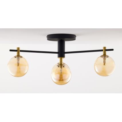 Jupiter 2031 - Nadgradni luster FIGARO 4xG9/10W/230V crno/zlatna/bež