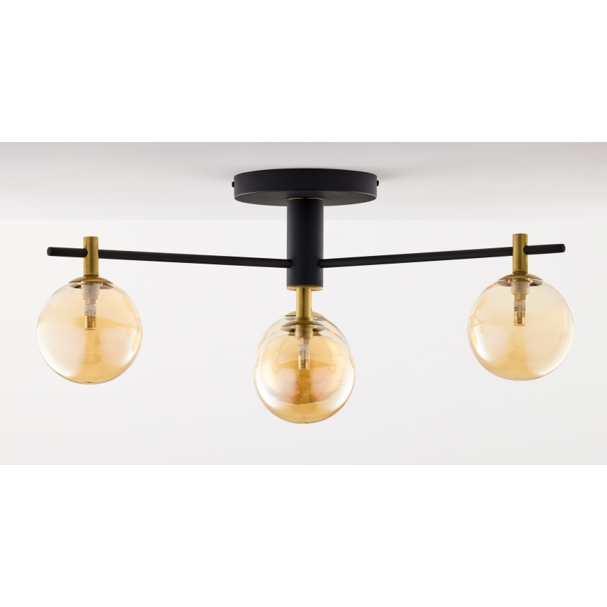 Jupiter 2031 - Nadgradni luster FIGARO 4xG9/10W/230V crno/zlatna/bež