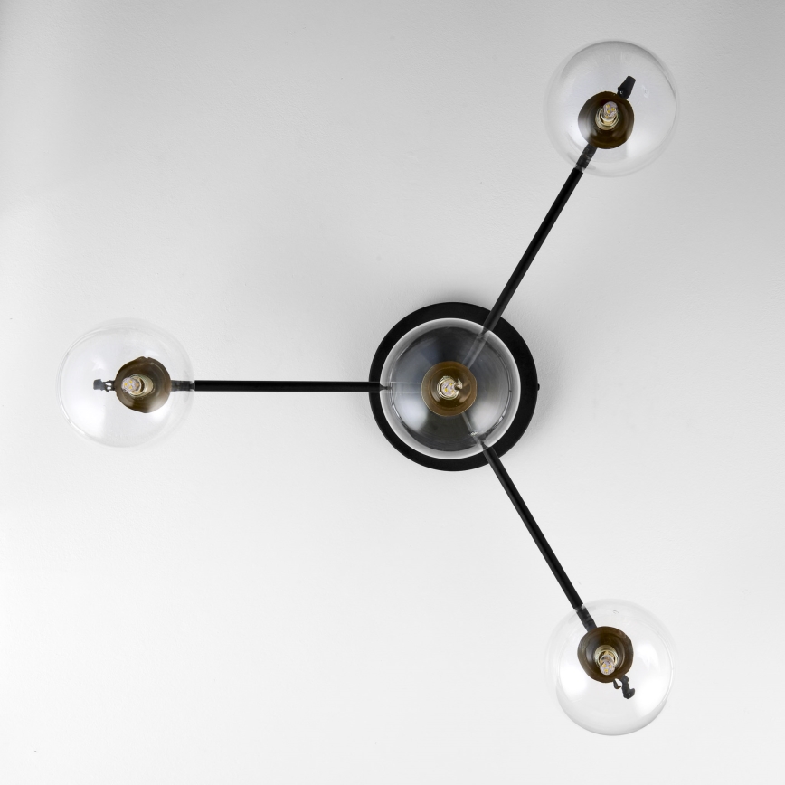 Jupiter 2034 - Nadgradni luster FIGARO 4xG9/10W/230V crno/zlatna/bež/prozirna
