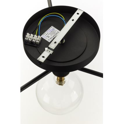 Jupiter 2034 - Nadgradni luster FIGARO 4xG9/10W/230V crno/zlatna/bež/prozirna