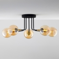 Jupiter 2038 - Luster na šipci BURANO 5xG9/10W/230V crna/zlatna/bež