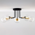 Jupiter 2040 - Viseći luster BURANO 5xG9/10W/230V crno/zlatna/prozirna