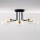 Jupiter 2040 - Viseći luster BURANO 5xG9/10W/230V crno/zlatna/prozirna