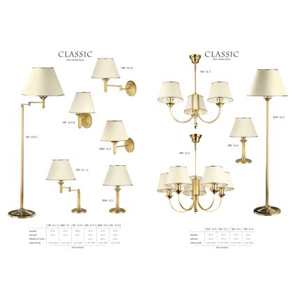 Jupiter 208 - CL K L - Zidna lampa CLASSIC 1xE27/60W/230V