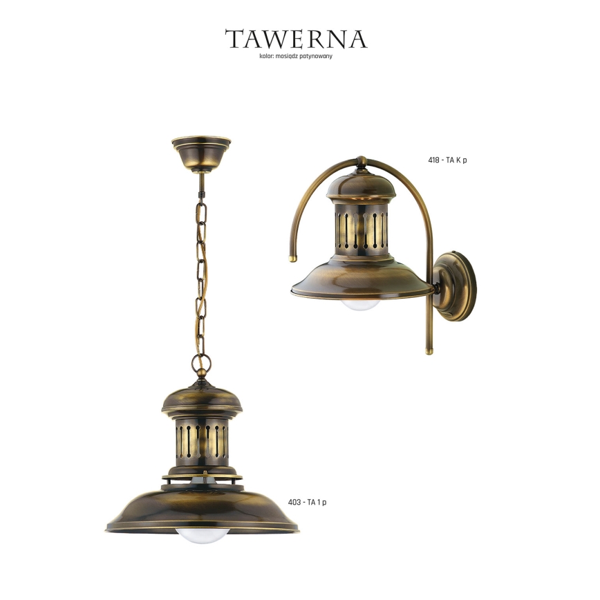Jupiter 418 - TA K p - Zidna lampa TAWERNA 1xE27/60W/230V