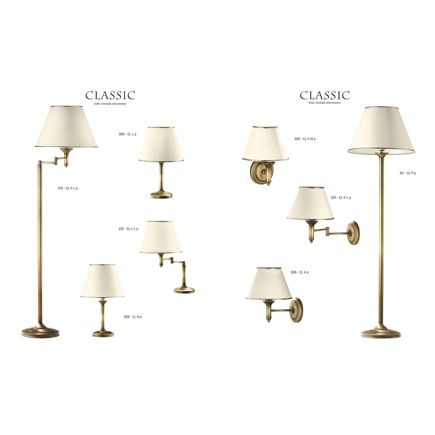 Jupiter 506 - CL K p - Zidna lampa CLASSIC E27/60W/230V