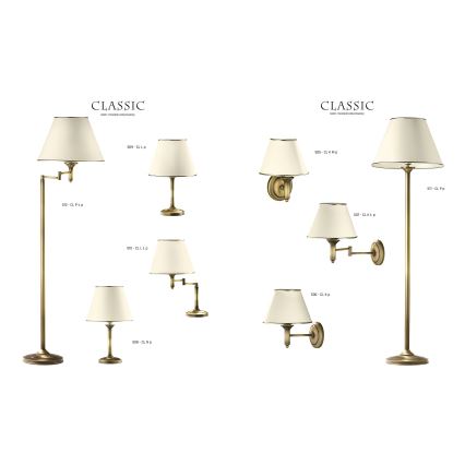 Jupiter 510 - CL L L p - Stona lampa CLASSIC E27/W60/230V