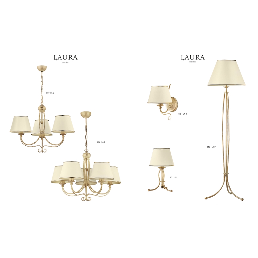 Jupiter 513 - LA-3-E - Viseći luster na lancu LAURA 3xE27/60W/230V