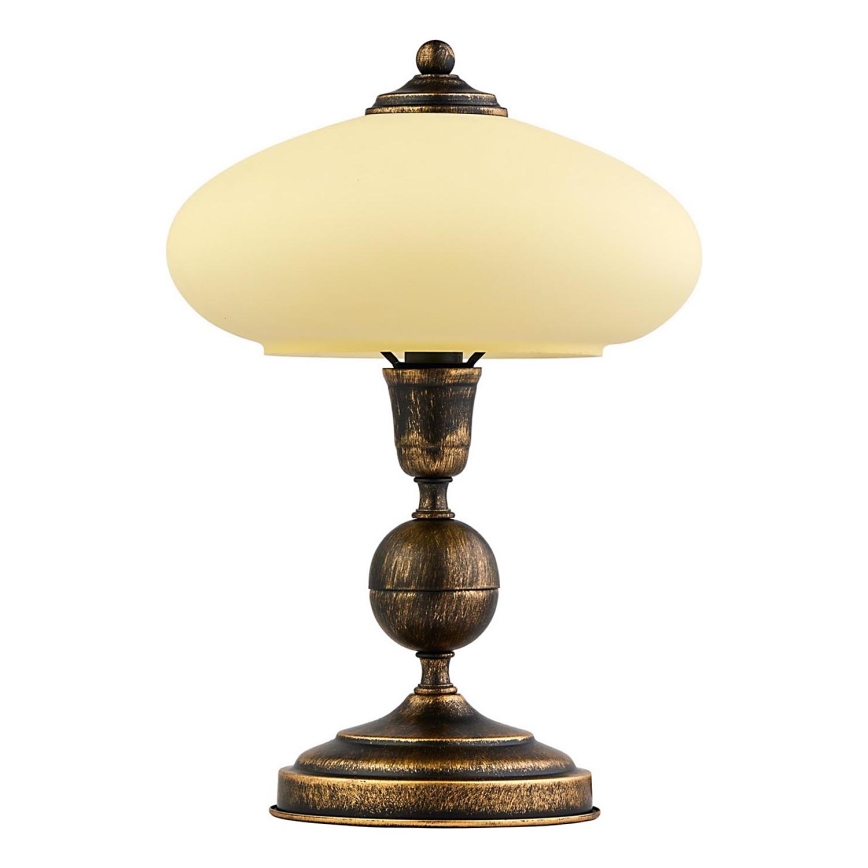 Jupiter - Stona lampa BOLERO 1xE14/40W/230V bež/bronzana/patina