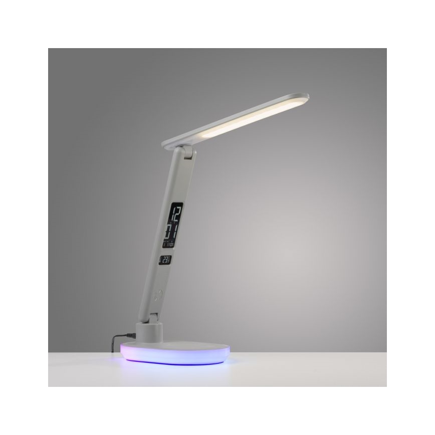 JUST LIGHT. 11018-16 - LED RGBW prigušiva dodirna stona lampa sa bežičnim punjenjem TINA LED/4W/230V bela
