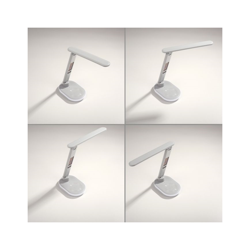 JUST LIGHT. 11018-16 - LED RGBW prigušiva dodirna stona lampa sa bežičnim punjenjem TINA LED/4W/230V bela