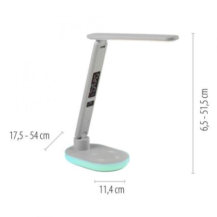 JUST LIGHT. 11018-16 - LED RGBW prigušiva dodirna stona lampa sa bežičnim punjenjem TINA LED/4W/230V bela