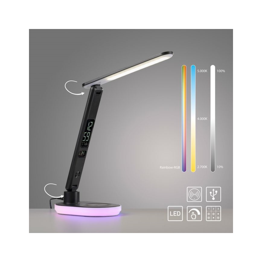 JUST LIGHT. 11018-18 - LED RGBW LED Prigušiva stona lampa na dodir sa bežičnim punjenjem TINA LED/4W/230V