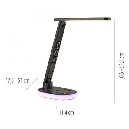 JUST LIGHT. 11018-18 - LED RGBW LED Prigušiva stona lampa na dodir sa bežičnim punjenjem TINA LED/4W/230V