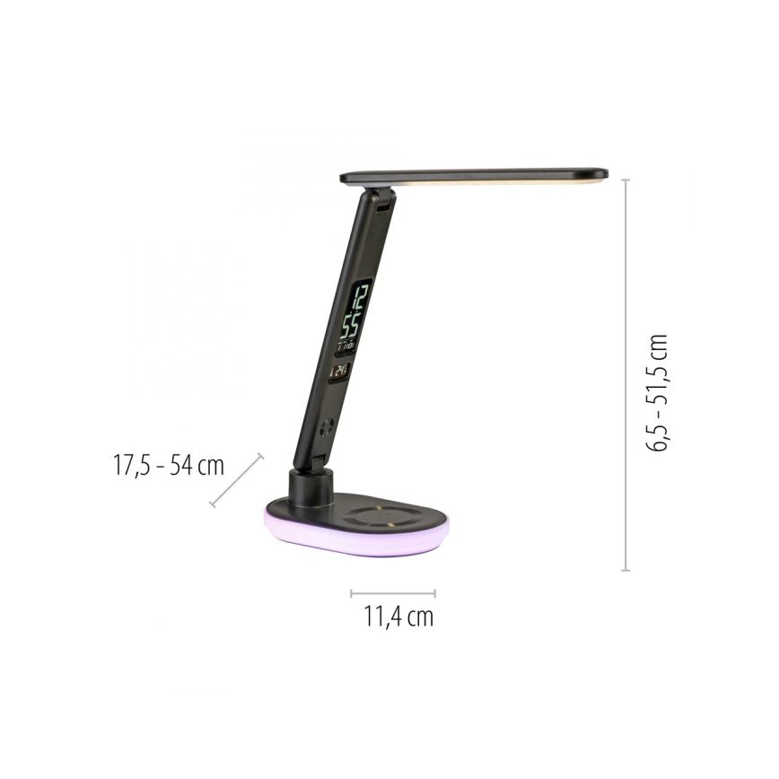 JUST LIGHT. 11018-18 - LED RGBW LED Prigušiva stona lampa na dodir sa bežičnim punjenjem TINA LED/4W/230V