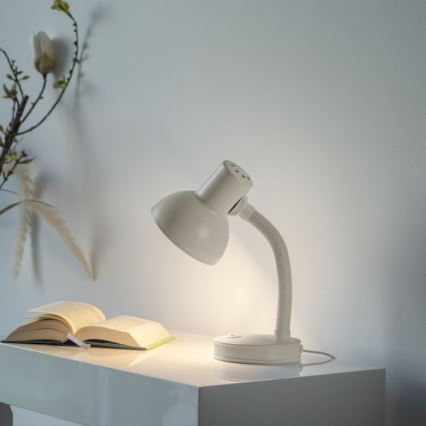 JUST LIGHT. 11080-16 - Fleksibilna stona lampa FLEXI 1xE27/25W/230V bela