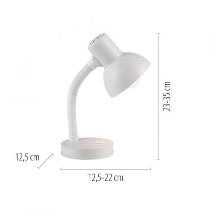 JUST LIGHT. 11080-16 - Fleksibilna stona lampa FLEXI 1xE27/25W/230V bela