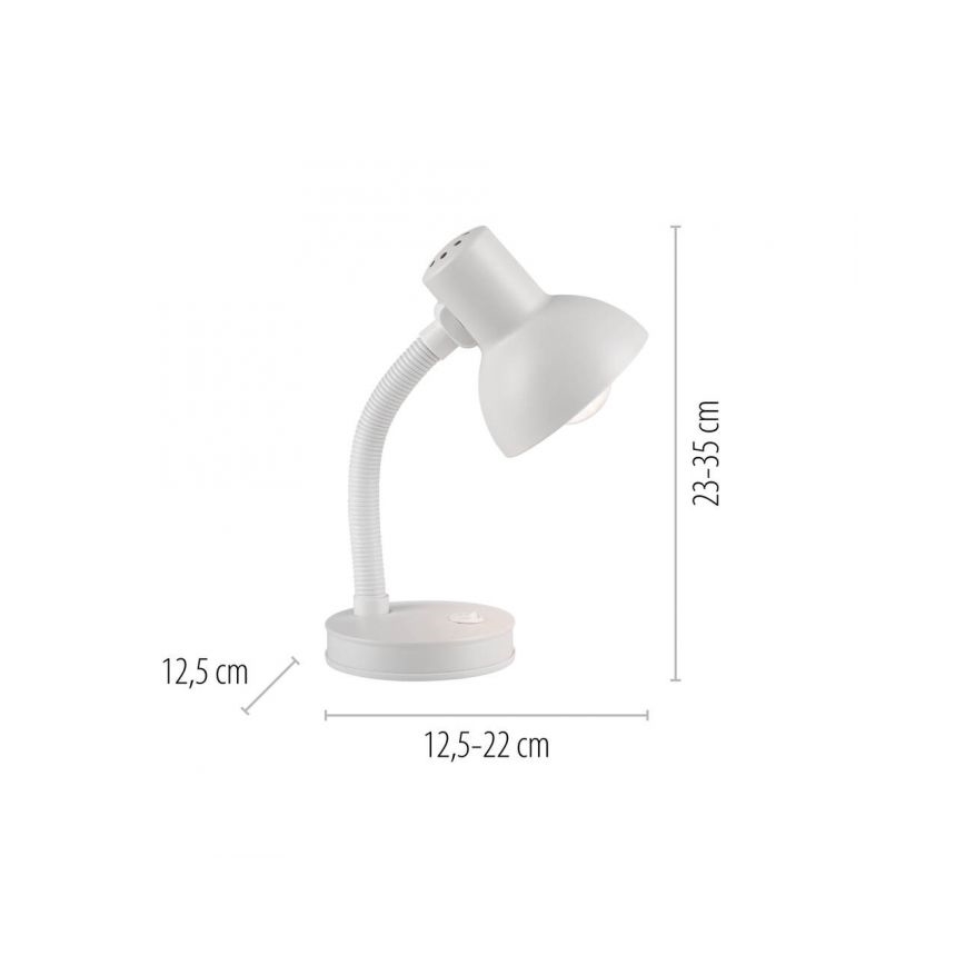 JUST LIGHT. 11080-16 - Fleksibilna stona lampa FLEXI 1xE27/25W/230V bela