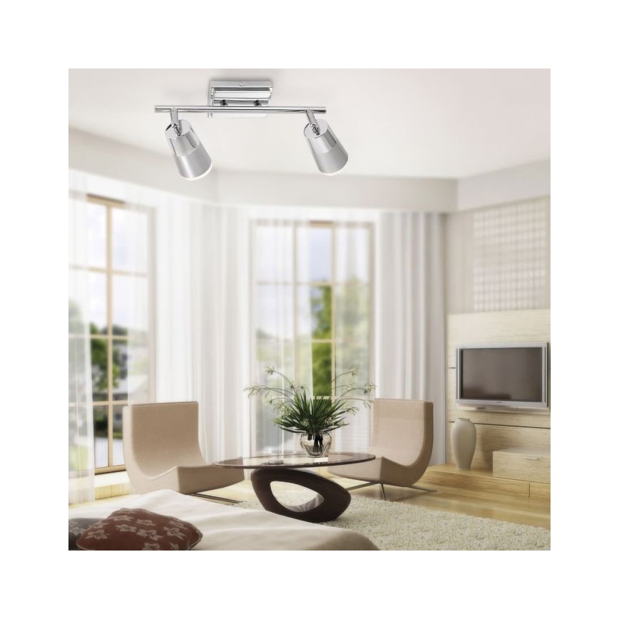 JUST LIGHT. 11229-17 - LED Reflektorska lampa DALLI 2xLED/3,5W/230V sjajni krom
