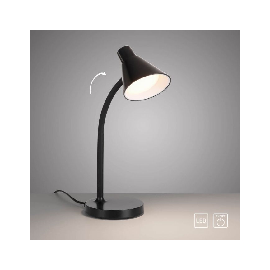 JUST LIGHT. 11248-18 - LED fleksibilna stona lampa PIXIE LED/4,5W/230V crna