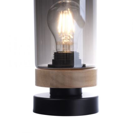 JUST LIGHT. 11310-18 - Stona lampa PASQUAL 1xE27/40W/230V crno/fikus elastika