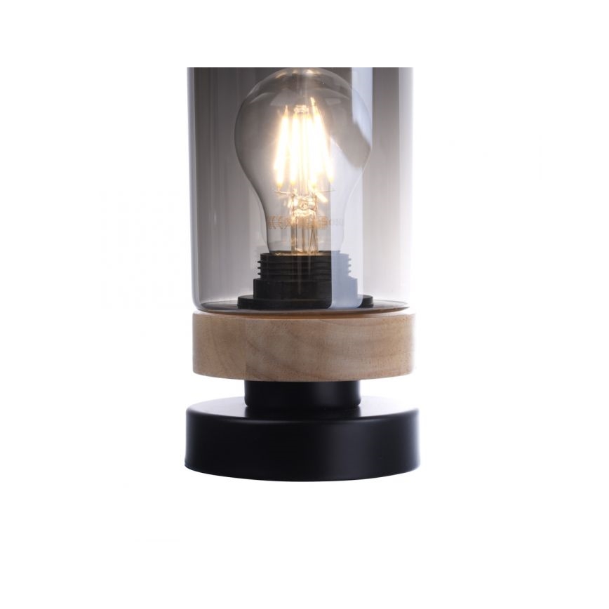 JUST LIGHT. 11310-18 - Stona lampa PASQUAL 1xE27/40W/230V crno/fikus elastika