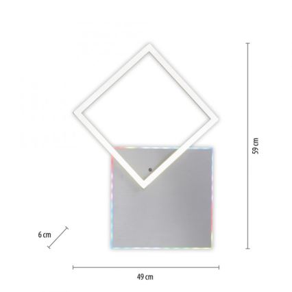 JUST LIGHT. 11327-95 - LED RGBW Prigušiva plafonjera RENDA LED/31W/230V 2700-5000K + Daljinski upravljač