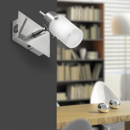 JUST LIGHT. 11931-55 - LED Zidna reflektorska lampa MAX 1xGU10/4W/230V mat krom