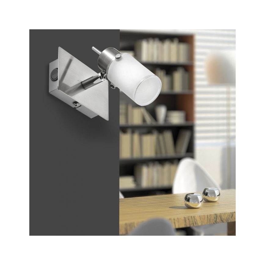 JUST LIGHT. 11931-55 - LED Zidna reflektorska lampa MAX 1xGU10/4W/230V mat krom