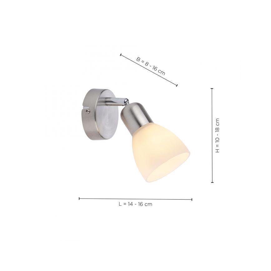 JUST LIGHT. 11951-55 - Zidna reflektorska lampa KARO 1xE14/40W/230V mat krom