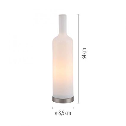 JUST LIGHT. 14006-16 - Stona lampa BOTTLE 1xE14/25W/230V bela