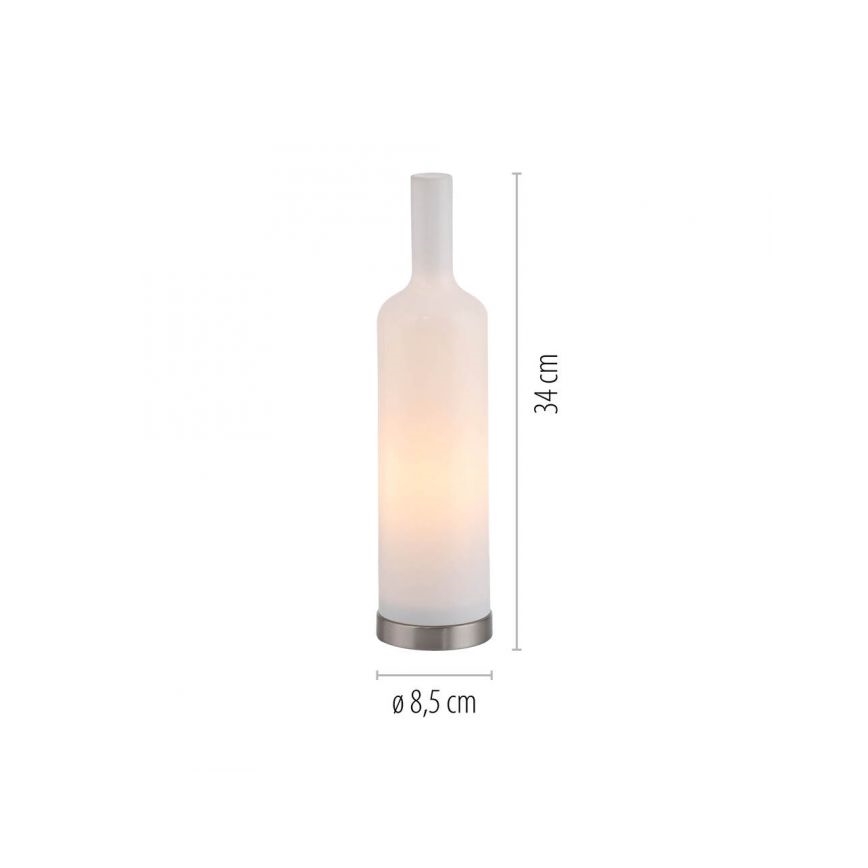 JUST LIGHT. 14006-16 - Stona lampa BOTTLE 1xE14/25W/230V bela