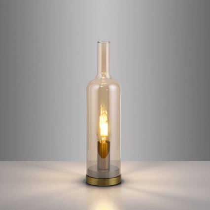 JUST LIGHT. 14006-27 - Stona lampa BOTTLE 1xE14/25W/230V bežna/dimljena